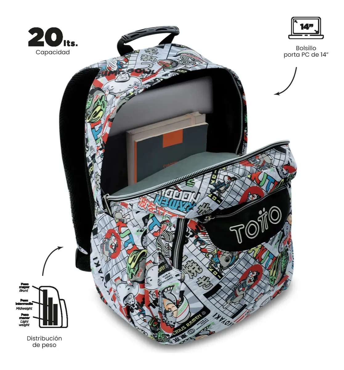 Morral Totto Acuarela 20 Lt - Imagen 4