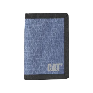 Billetera Caterpillar Riley Rfid Locker Azul Marino Geométrico