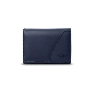 Billetera Saffiano Sob Con Rfid Blocker Azul Azul