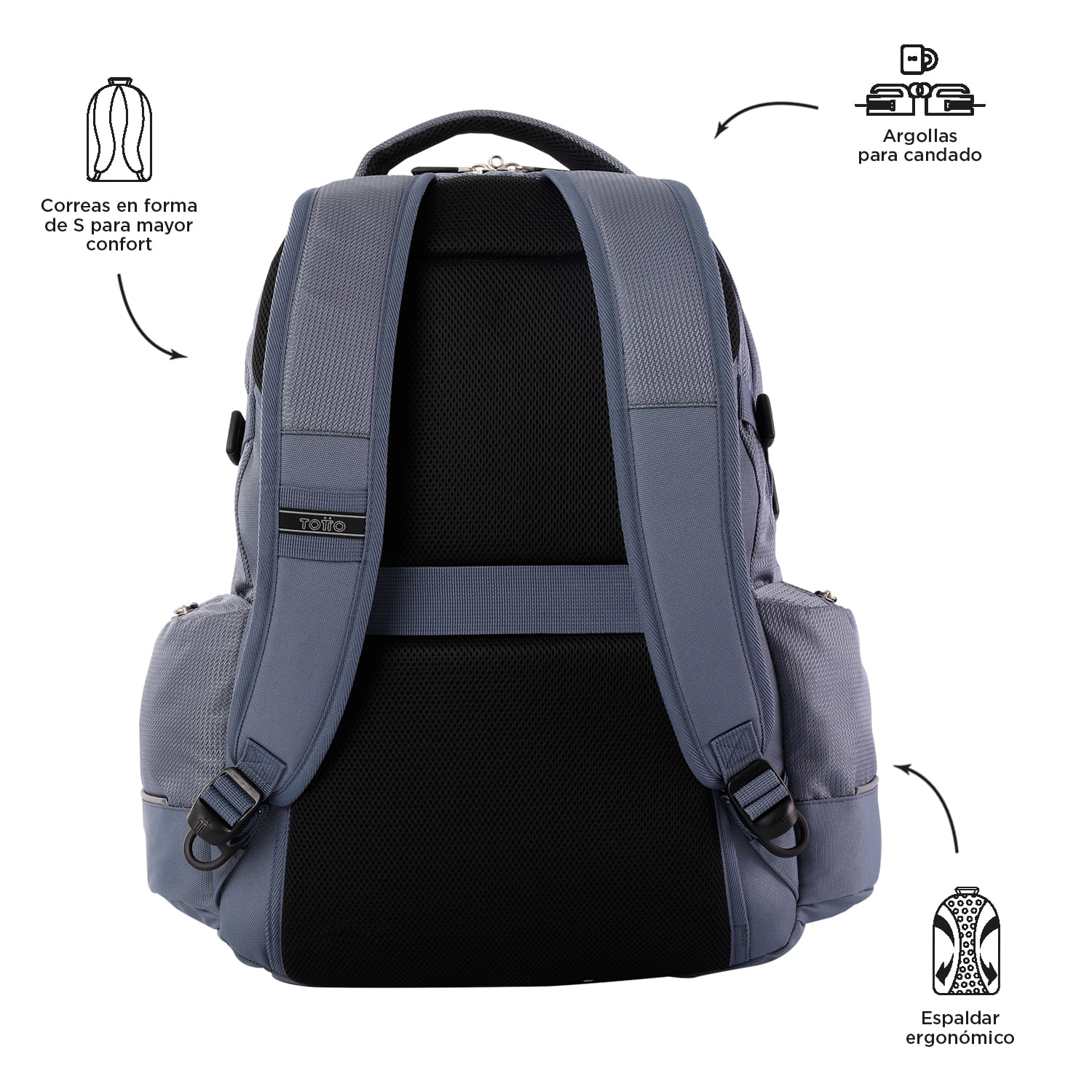 Morral Totto Polixan 2.0 Táctico Porta PC 15.4" - Imagen 2