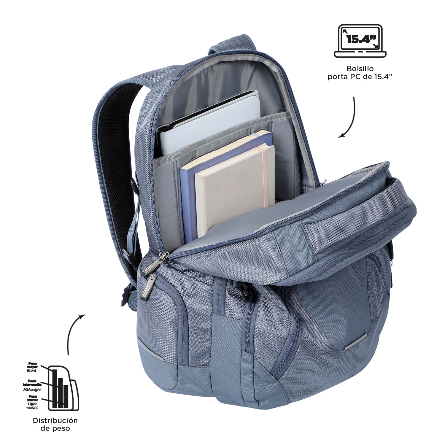 Morral Totto Polixan 2.0 Táctico Porta PC 15.4" - Imagen 3