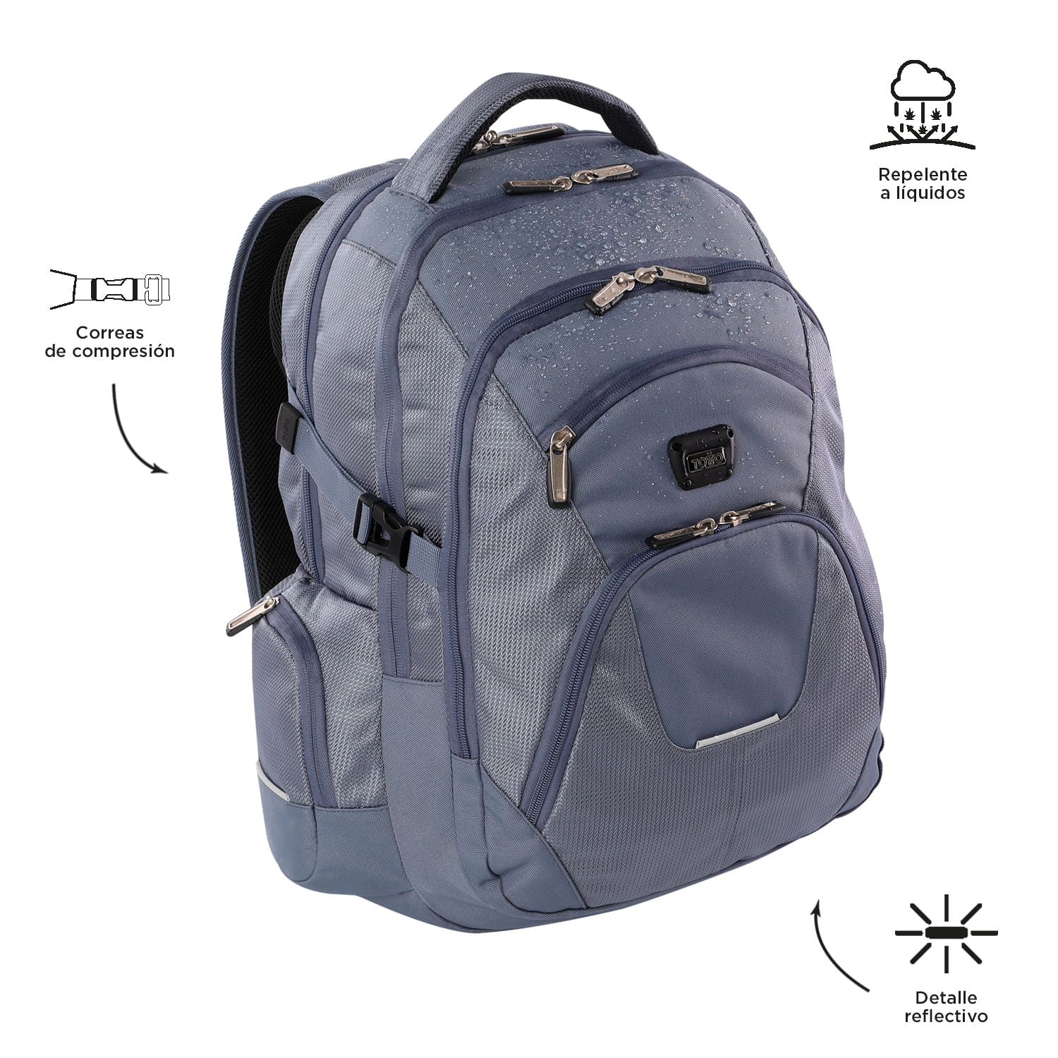 Morral Totto Polixan 2.0 Táctico Porta PC 15.4" - Imagen 5