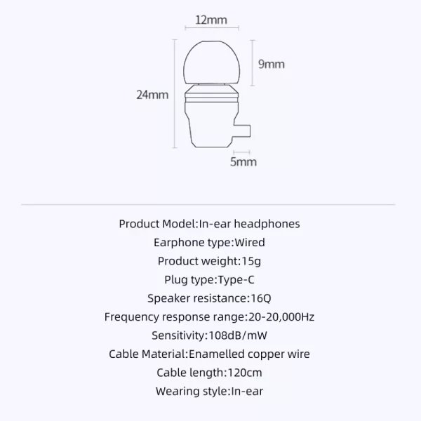 Auriculares HdoorLink Type-C Metal Serious Bass - Imagen 4