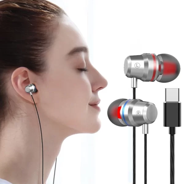 Auriculares HdoorLink Type-C Metal Serious Bass - Imagen 7