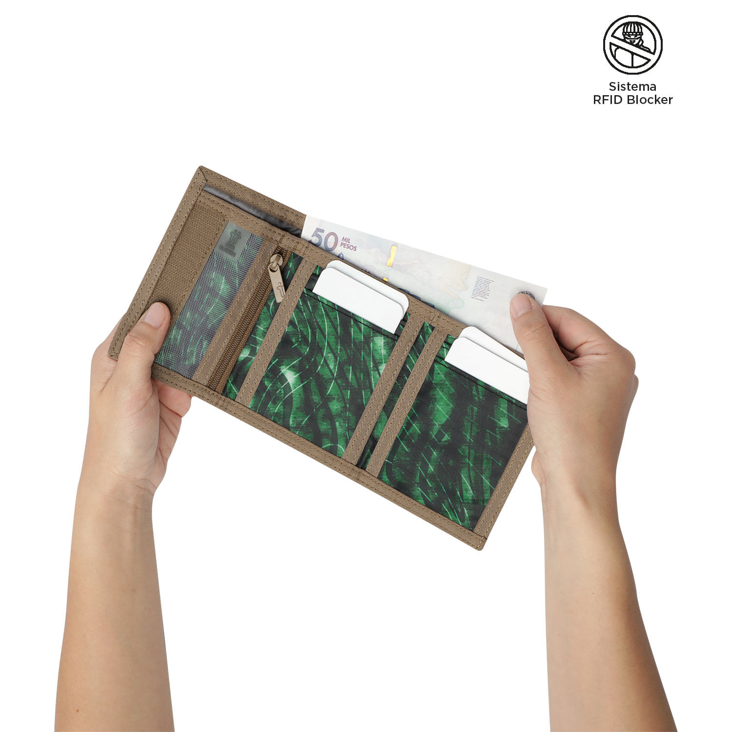 Billetera Tojal con RFID Blocker Gris